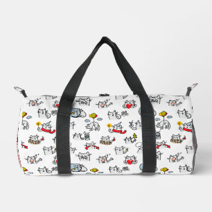 Funny cats, milk and magic. duffle bag