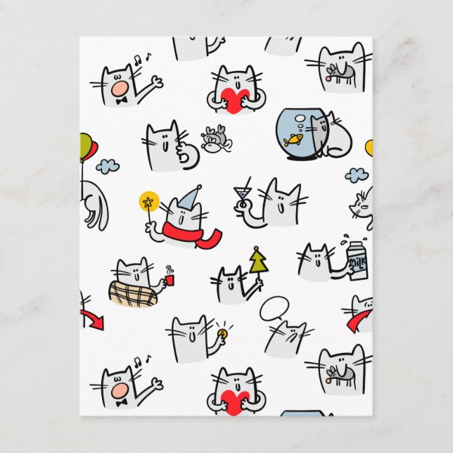 Funny cats, milk and magic. enclosure card (Front)