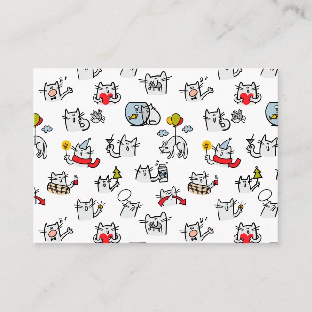 Funny cats, milk and magic. enclosure card (Front)