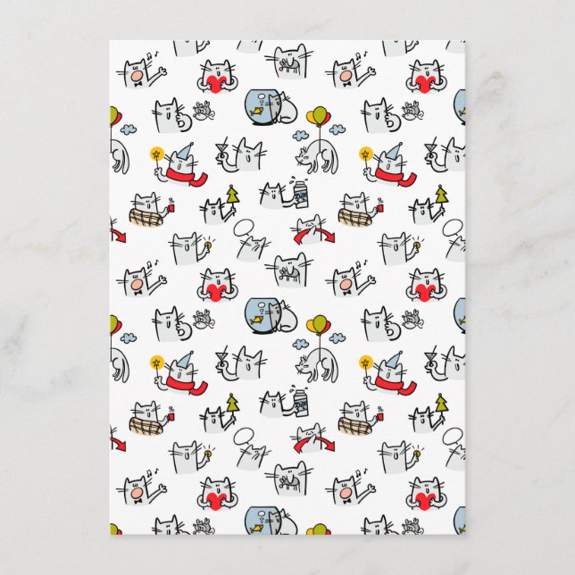 Funny cats, milk and magic. enclosure card (Front)