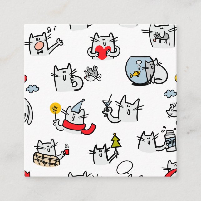 Funny cats, milk and magic. enclosure card (Front)