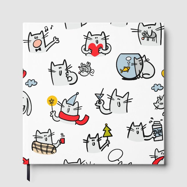 Funny cats, milk and magic. guest book (Front)