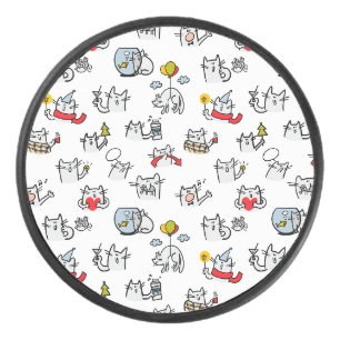Funny cats, milk and magic. hockey puck
