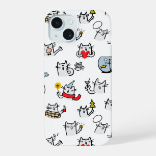Funny cats, milk and magic. iPhone 15 case