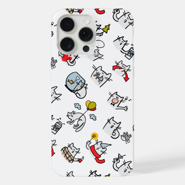 Funny cats, milk and magic. iPhone case (Back)