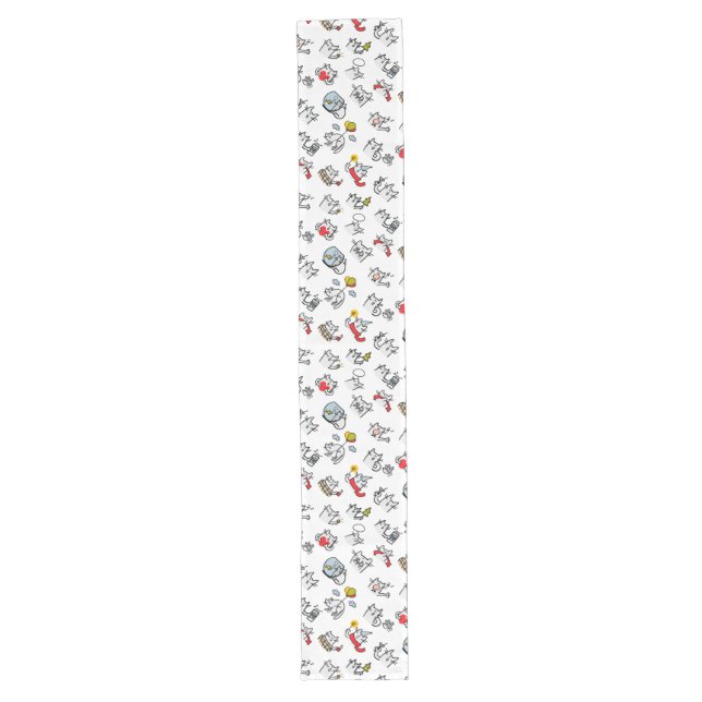 Funny cats, milk and magic. long table runner (Front)