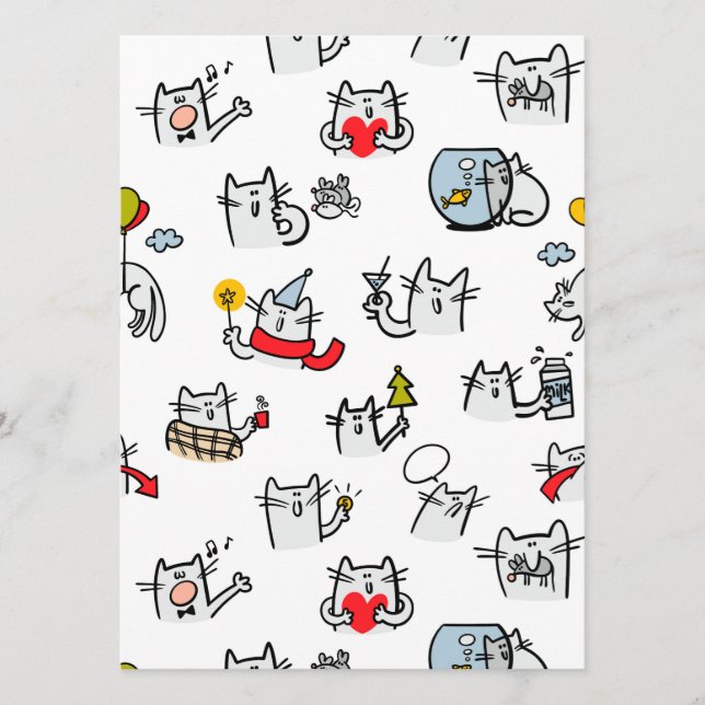 Funny cats, milk and magic. menu (Front)