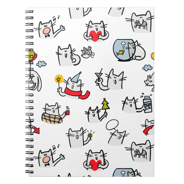 Funny cats, milk and magic. notebook (Front)