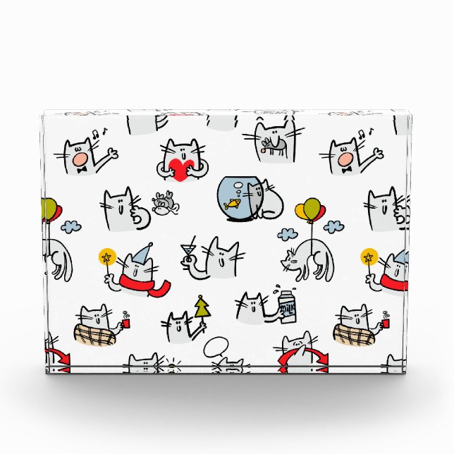 Funny cats, milk and magic. photo block (Front)
