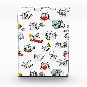 Funny cats, milk and magic. photo block