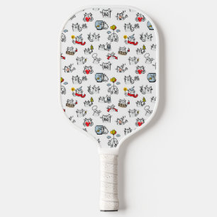 Funny cats, milk and magic. pickleball paddle