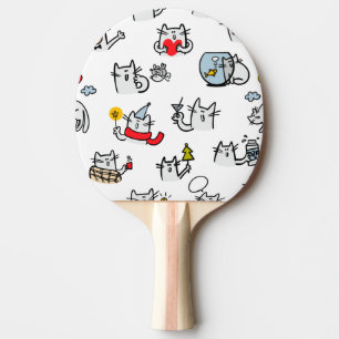 Funny cats, milk and magic. ping pong paddle