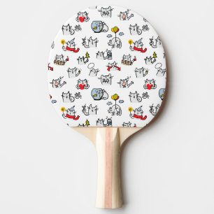 Funny cats, milk and magic. ping pong paddle