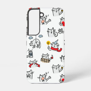 Funny cats, milk and magic. samsung galaxy case