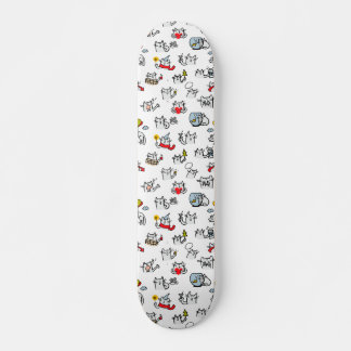 Funny cats, milk and magic. skateboard