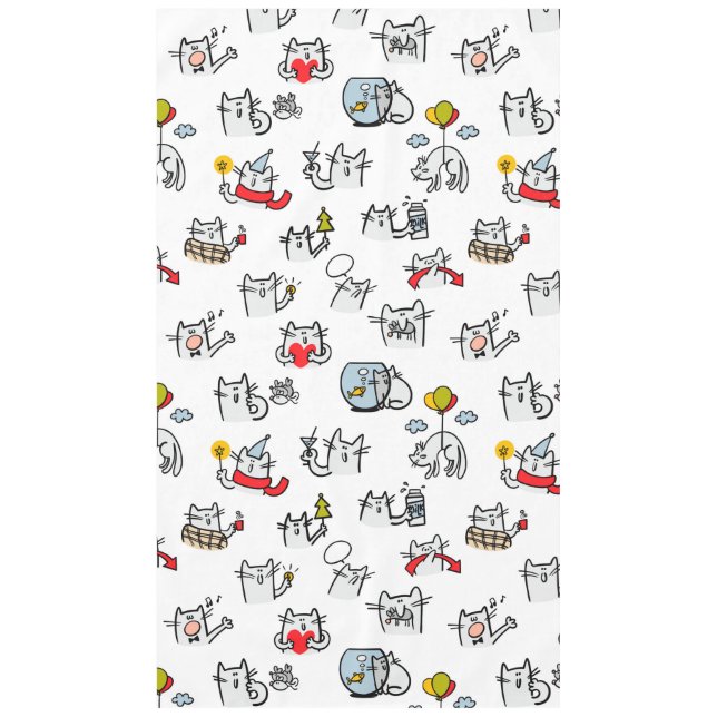 Funny cats, milk and magic. tablecloth (Front)