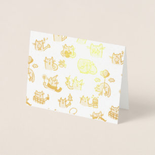 Funny cats, milk and magic.v foil card