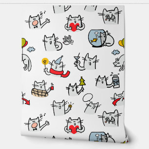 Funny cats, milk and magic. wallpaper