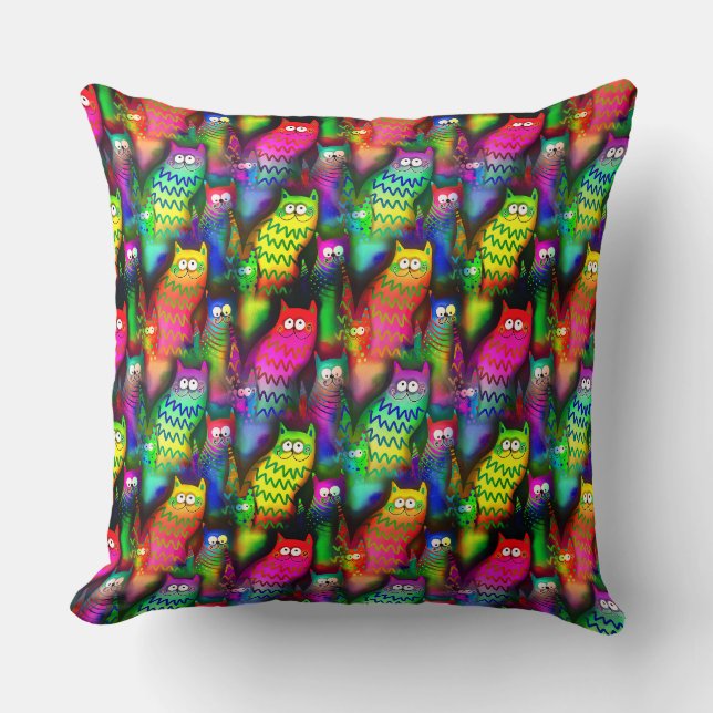 Funny Cats Pattern-54578 Cushion (Front)