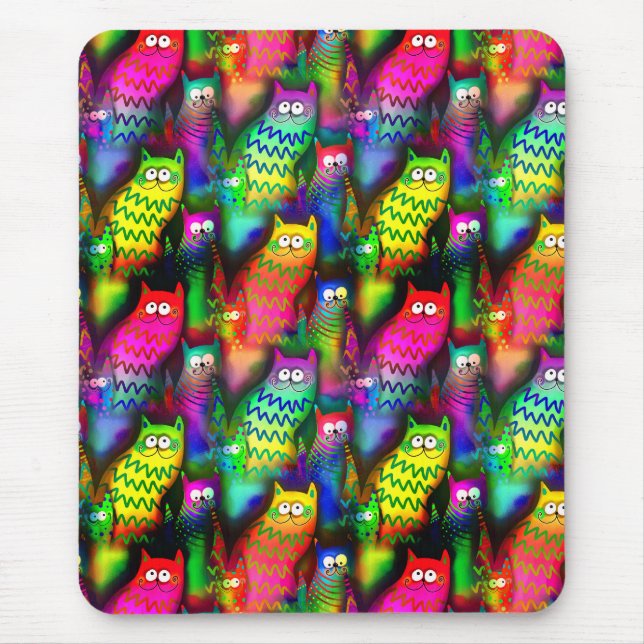 Funny Cats Pattern-54578 Mouse Mat (Front)