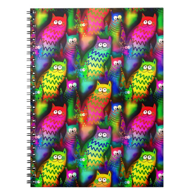 Funny Cats Pattern-54578 Notebook (Front)