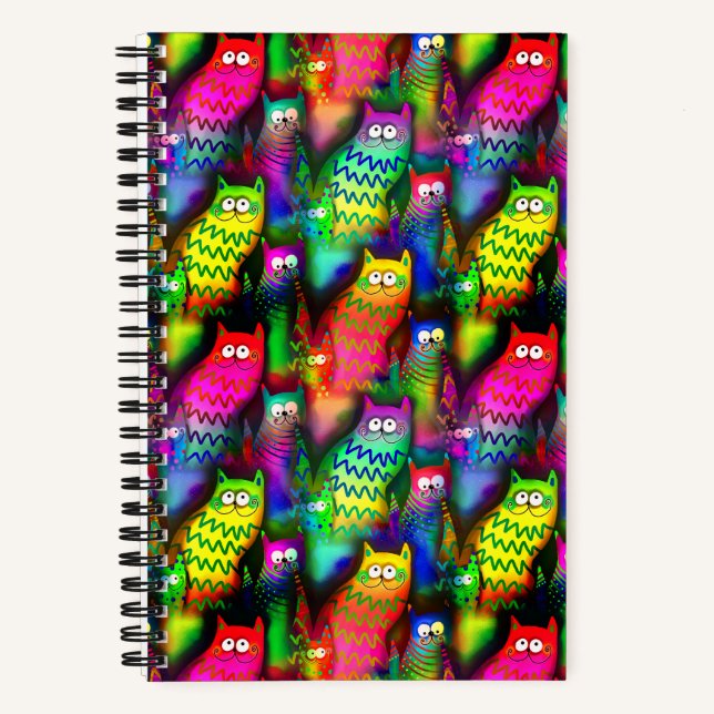 Funny Cats Pattern-54578 Notebook (Front)