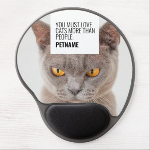 Funny Cats   Personalised photo and text  Gel Mouse Mat