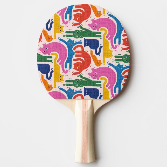 Funny cats ping pong paddle (Front)