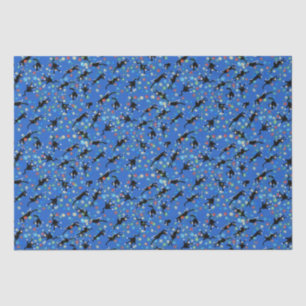 Funny Cats Play in Christmas Lights Tissue Paper