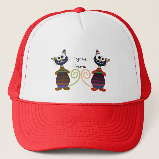 Funny cats trucker hat (Front)