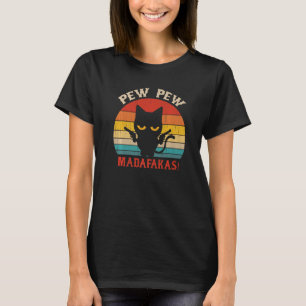 Funny Catt Pew Pew Funny Cat Premium T-Shirt