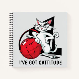 Funny Cattitude Cat Notebook