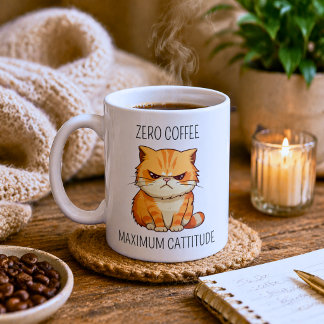 Funny Cattitude Coffee Mug