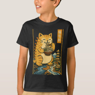 Funny Catzilla Anime Ramen Japanese Cat Men Women T-Shirt