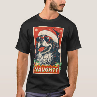 Funny Cavalier King Charles Spaniel Christmas Naug T-Shirt