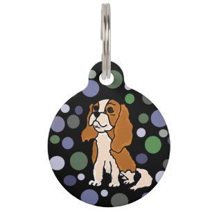 Funny Cavalier King Charles Spaniel Dog Art Pet Tag