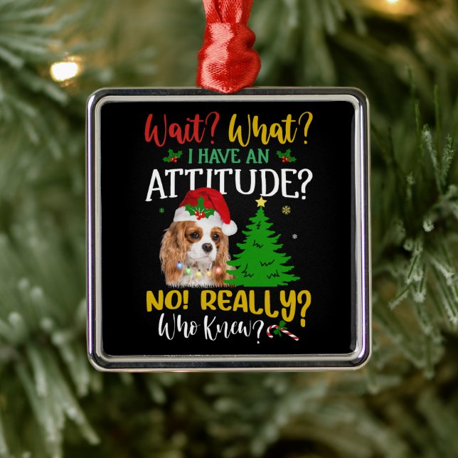 Funny Cavalier King Charles Spaniel Dog Metal Tree Decoration (Tree)
