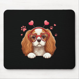 Funny Cavalier King Charles Spaniel Heart Headnd V Mouse Mat