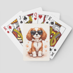 Funny Cavalier King Charles Spaniel Kawaii Dog Playing Cards