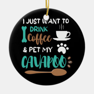 Funny Cavapoo Coffee Cool Cavapoo Owner For Dog Ceramic Tree Decoration