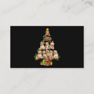Funny Cavapoo Dog Merry Christmas Tree Cavapoo Lov Business Card