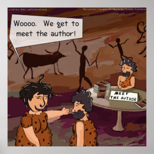 Funny Caveman Author Poster