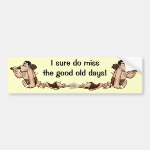 Funny Caveman Bumper Sticker
