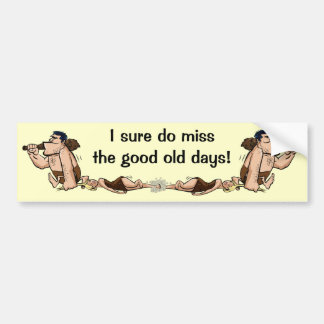Funny Caveman Bumper Sticker
