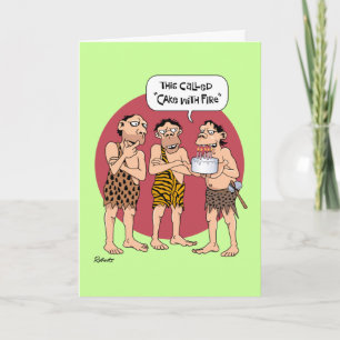 Funny Cavemen Birthday Card