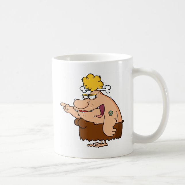 Funny Cavewoman Coffee Mug (Right)
