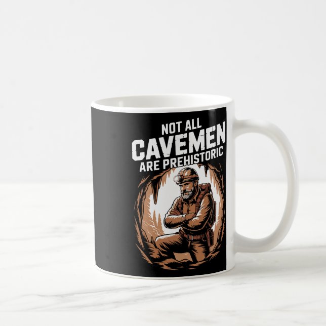 Funny Caving Spelunking Potholing Climbing Rescue  Coffee Mug (Right)