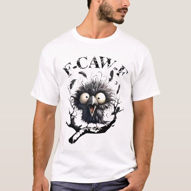 Funny Caw Shirt Black Crow Black Bird Funny Crow H (Front)