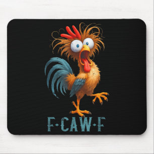 Funny Caw Shirt Black Crow Chicken Funny Chicken H Mouse Mat
