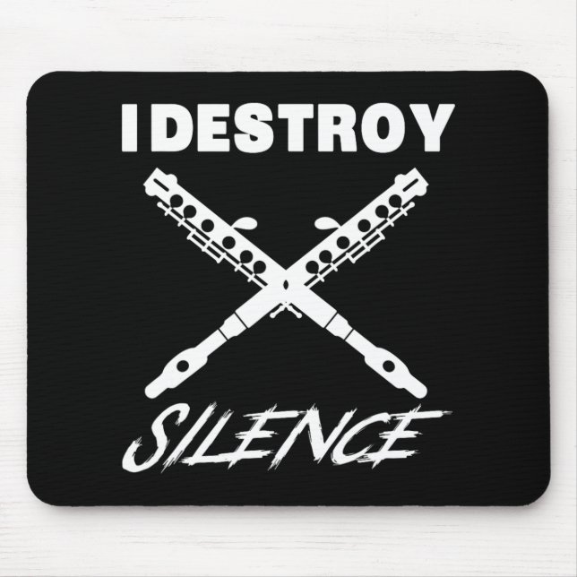 Funny Ccolo Shirt - I Destroy Silence New Year Gif Mouse Mat (Front)